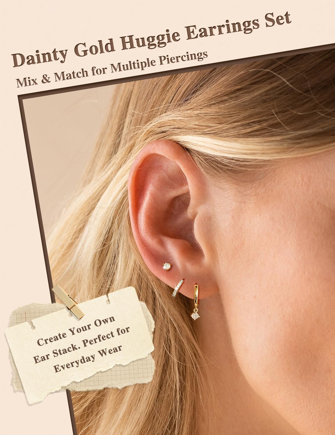 Chic Gold Hoop Earrings Set