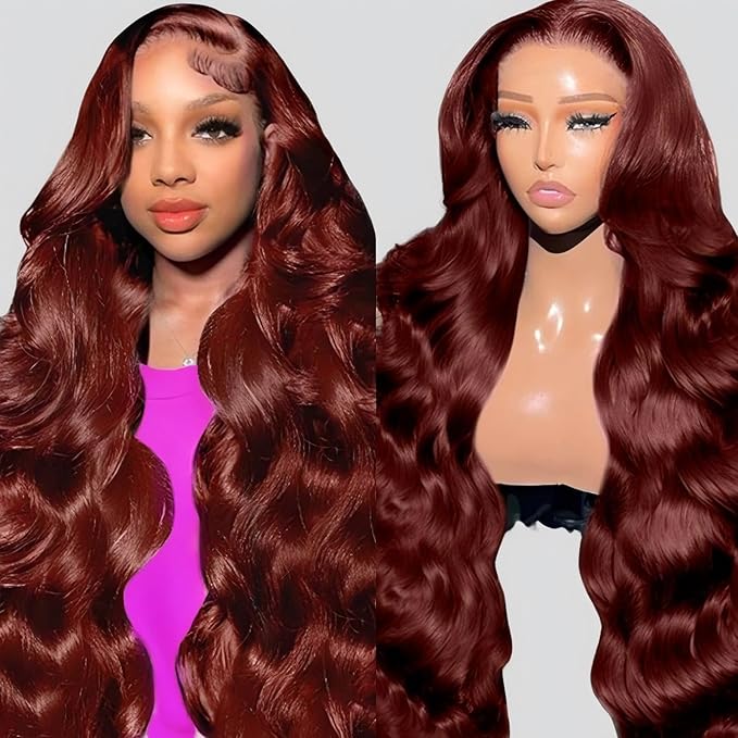 Glamour Waves Burgundy Wig