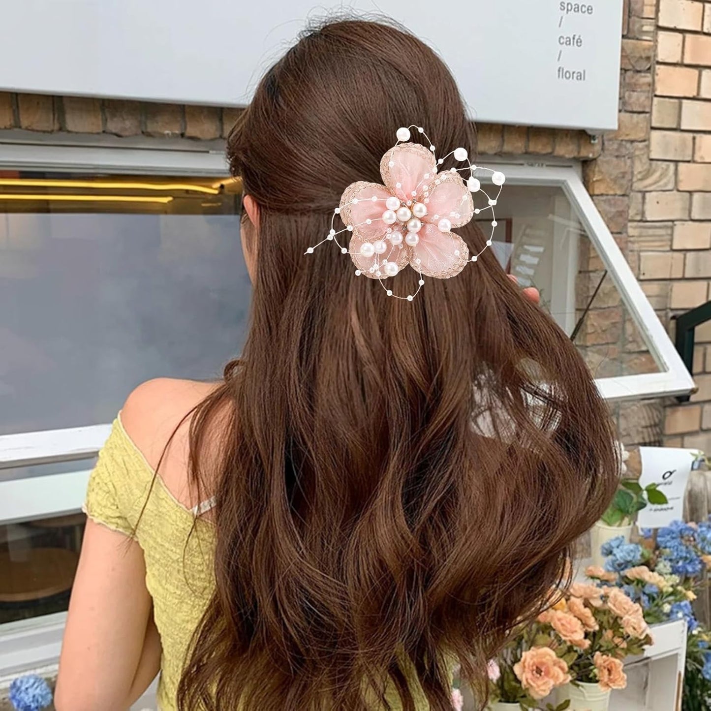 Charming Pearl Flower Hair Clips
