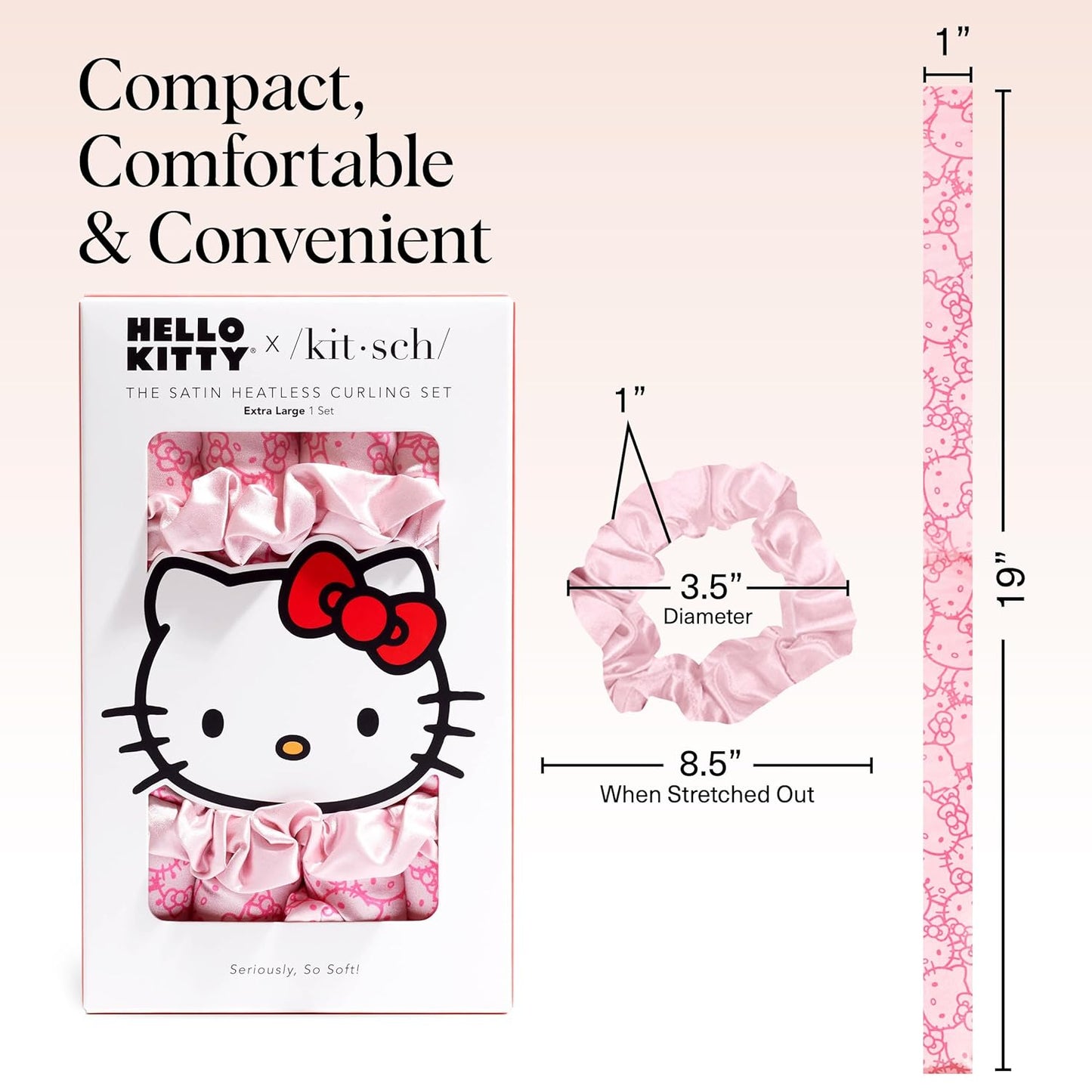Hello Kitty Heatless Curl Set