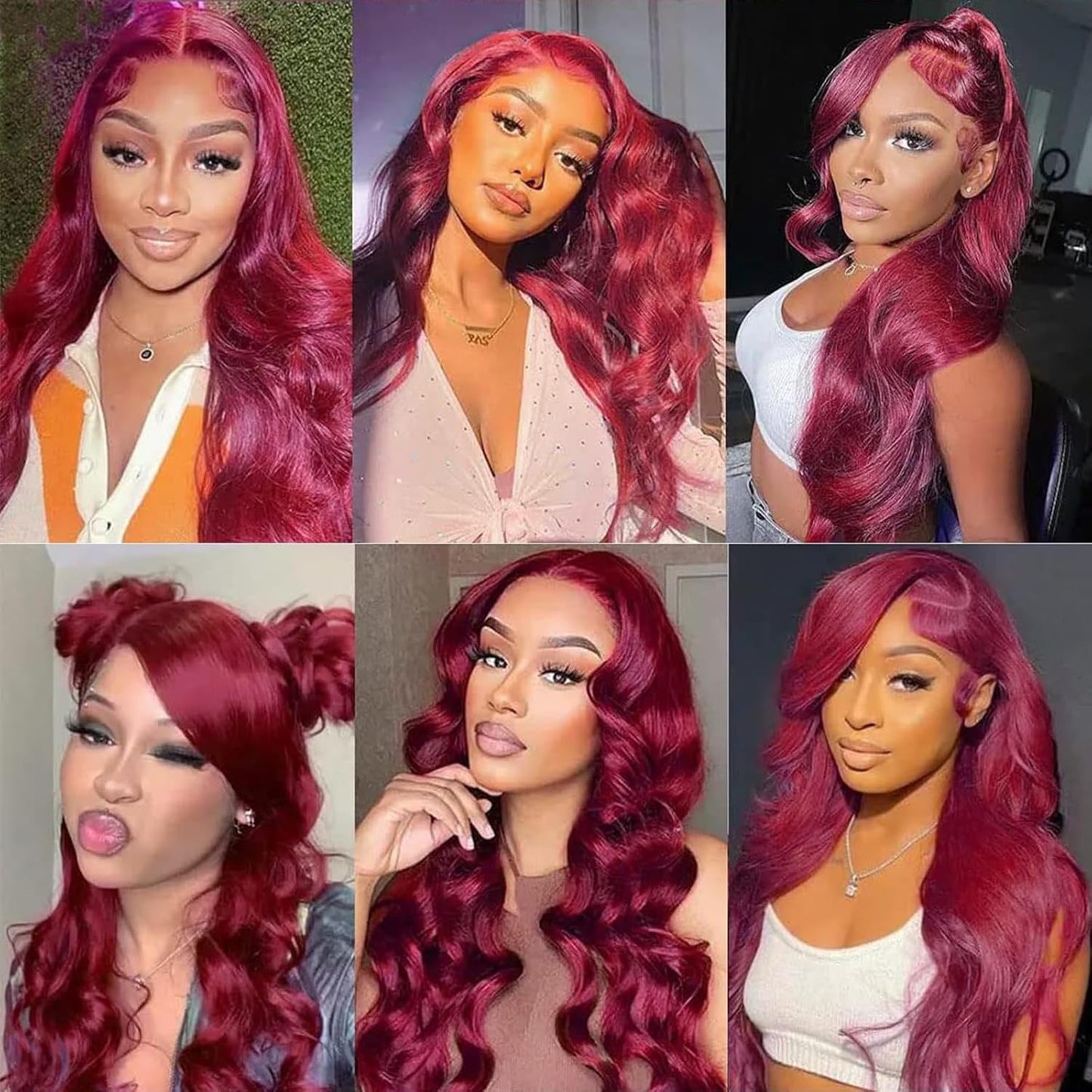Glamour Waves Burgundy Wig