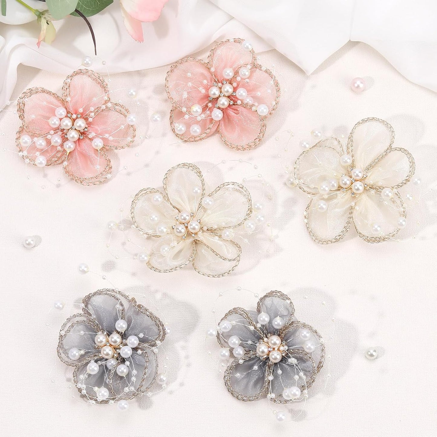 Charming Pearl Flower Hair Clips