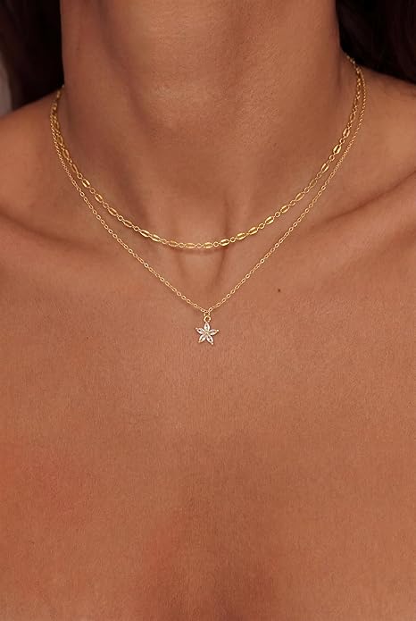 Dainty Gold Sparkle Necklace
