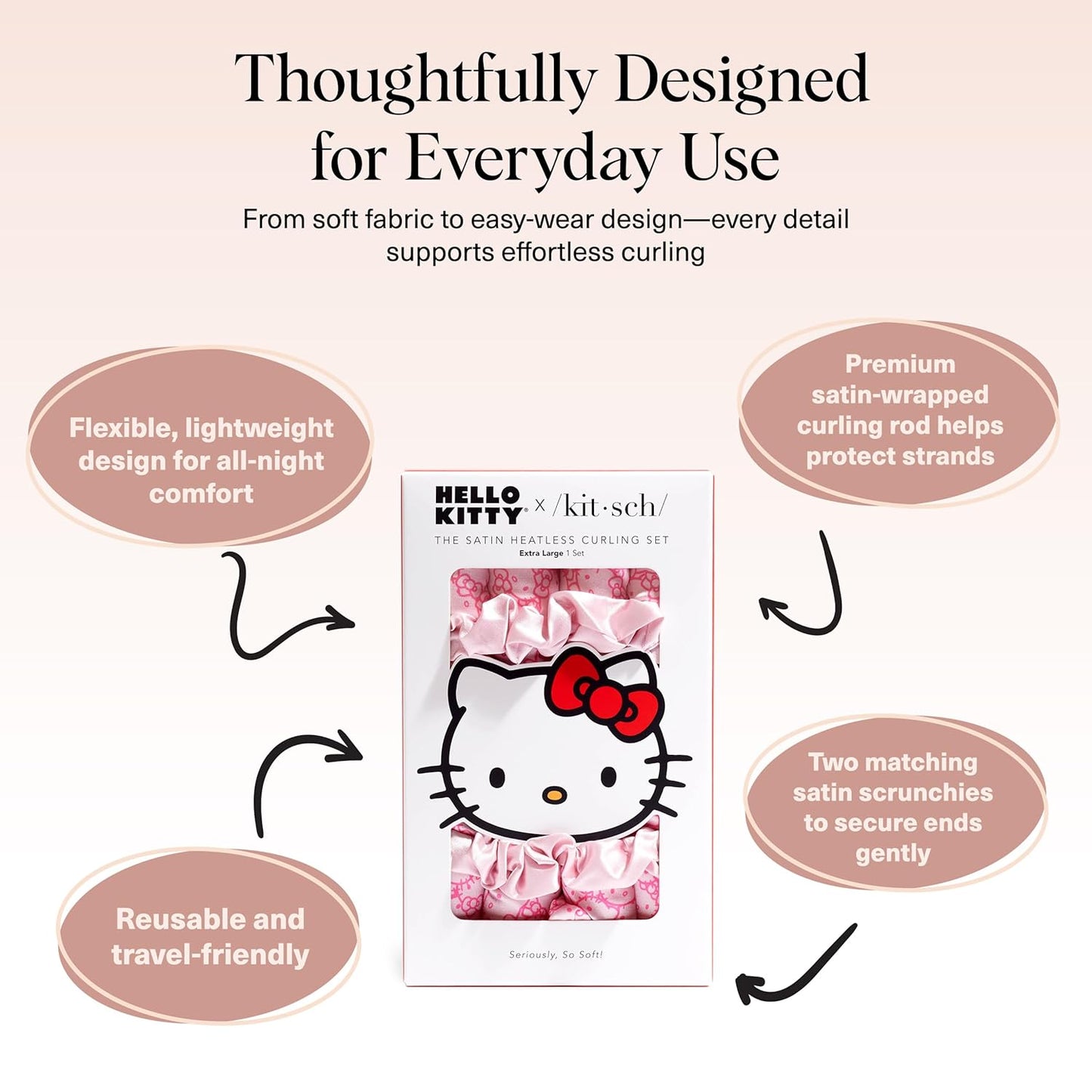 Hello Kitty Heatless Curl Set