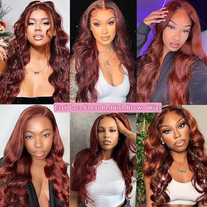 Glamour Waves Burgundy Wig