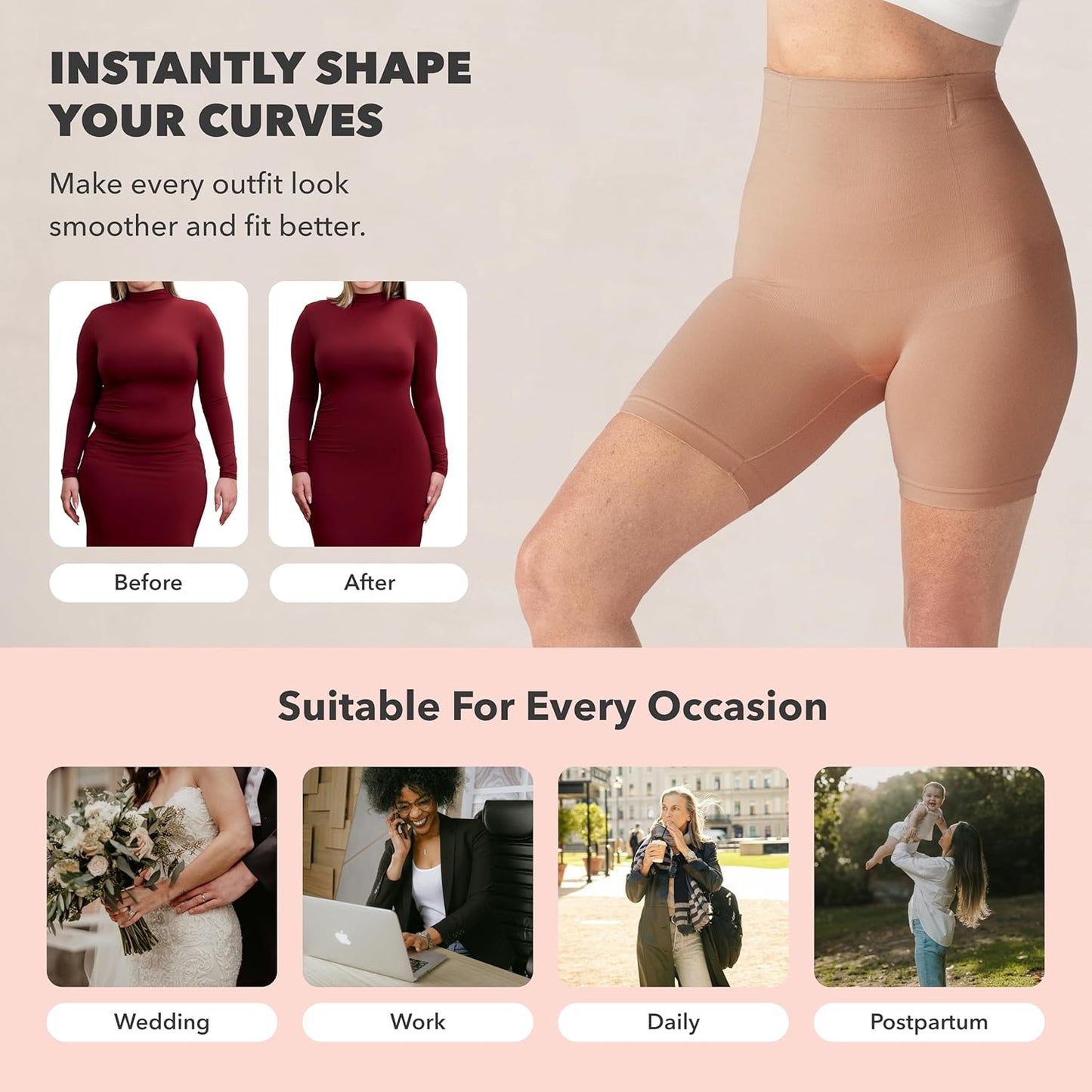 Comfort-Fit Tummy Control Shorts