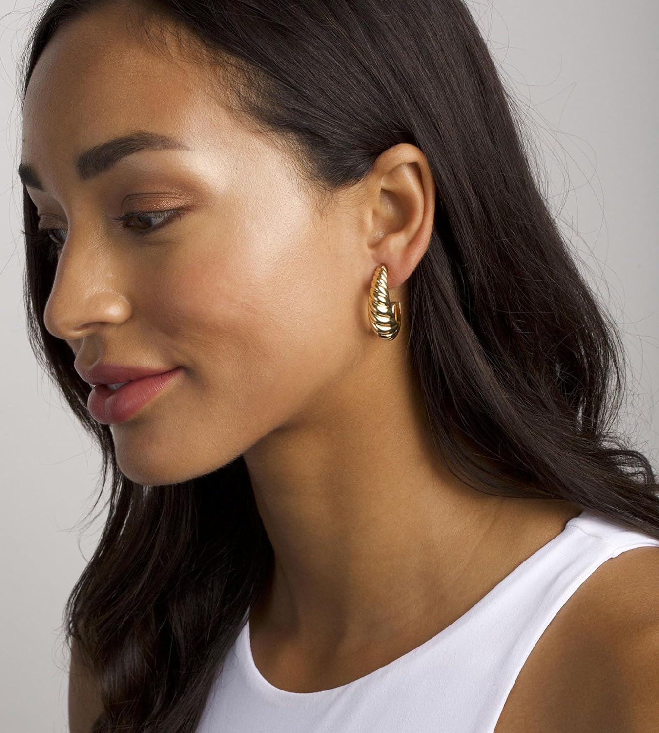 Chic Gold Hoop Earring Set