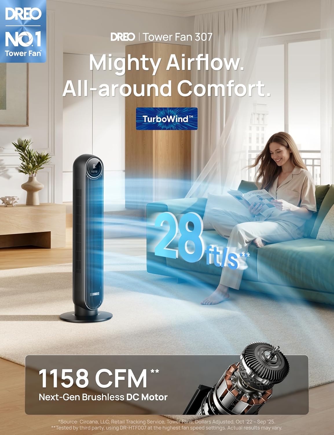 Blissful Breeze Tower Fan