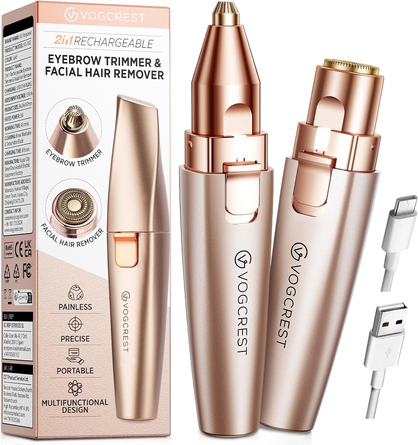 Rose Glow Facial Trimmer