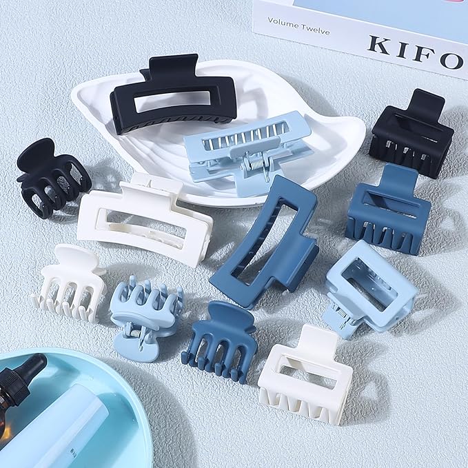 Stylish Matte Hair Clips Set