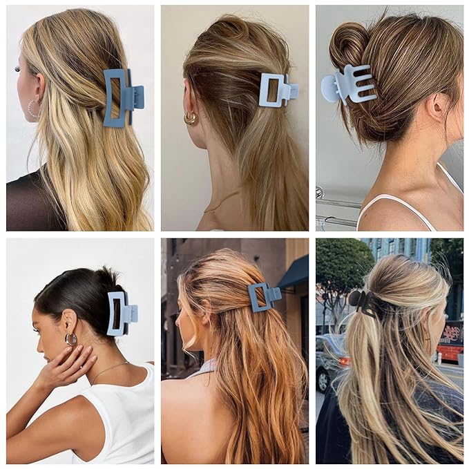 Stylish Matte Hair Clips Set