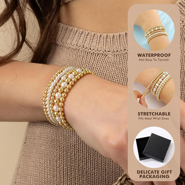 Elegant Gold Bracelet Set