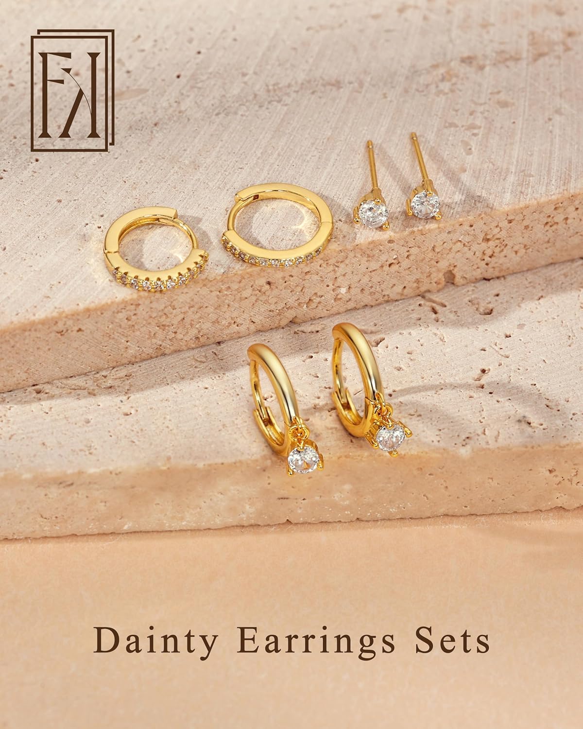 Chic Gold Hoop Earrings Set
