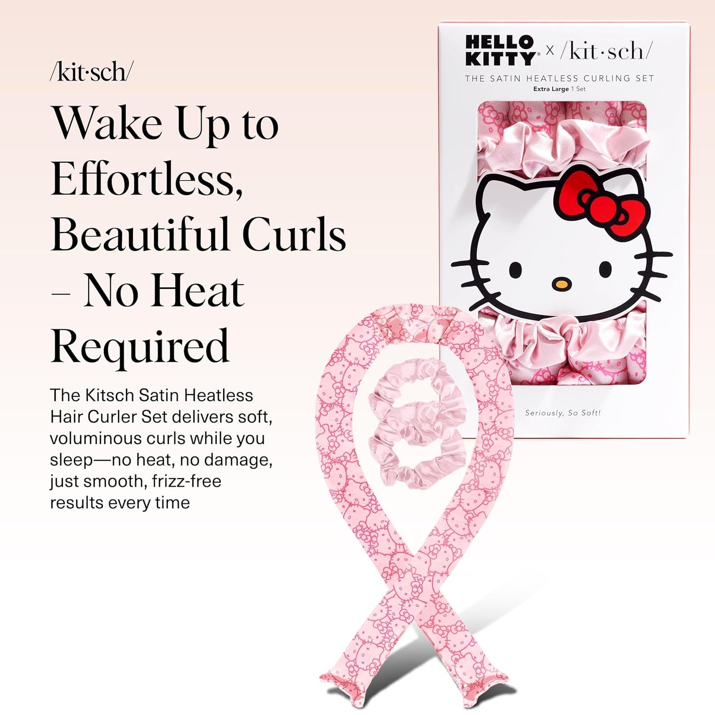 Hello Kitty Heatless Curl Set