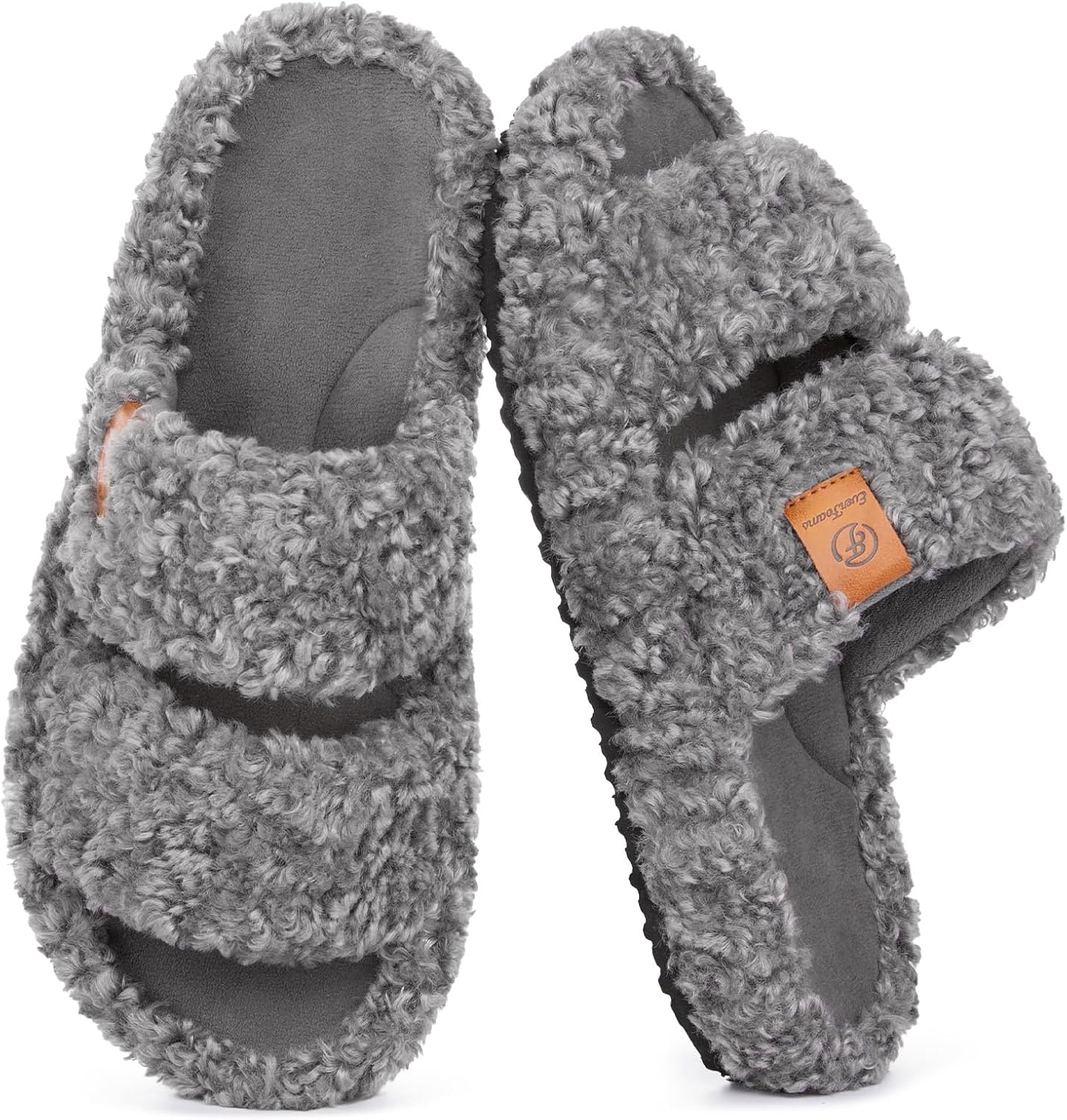 Cozy Open-Toe Memory Slippers