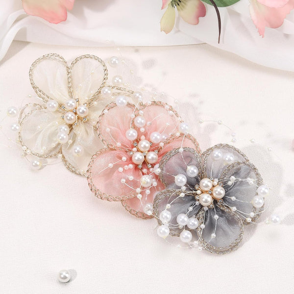Charming Pearl Flower Hair Clips
