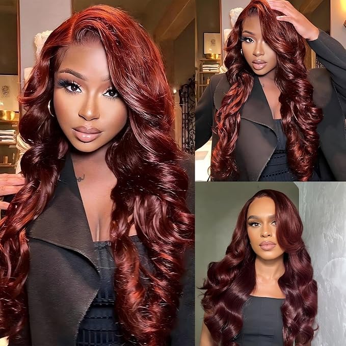 Glamour Waves Burgundy Wig