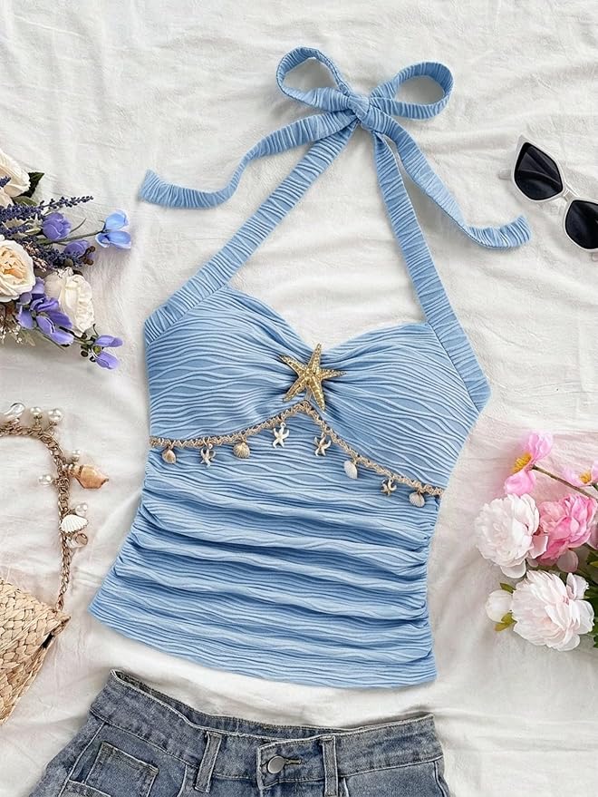 Chic Floral Halter Top