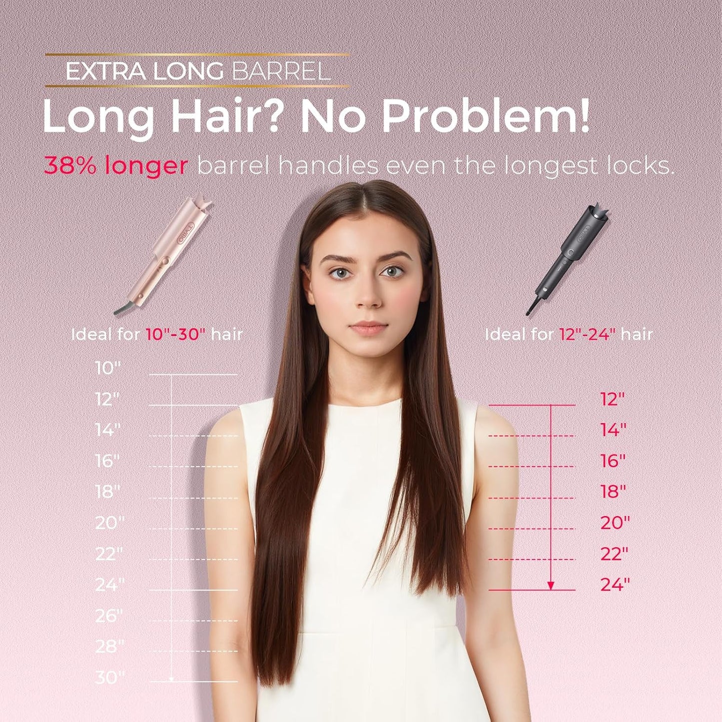Tenacilla rizadora Glam Curls sin esfuerzo